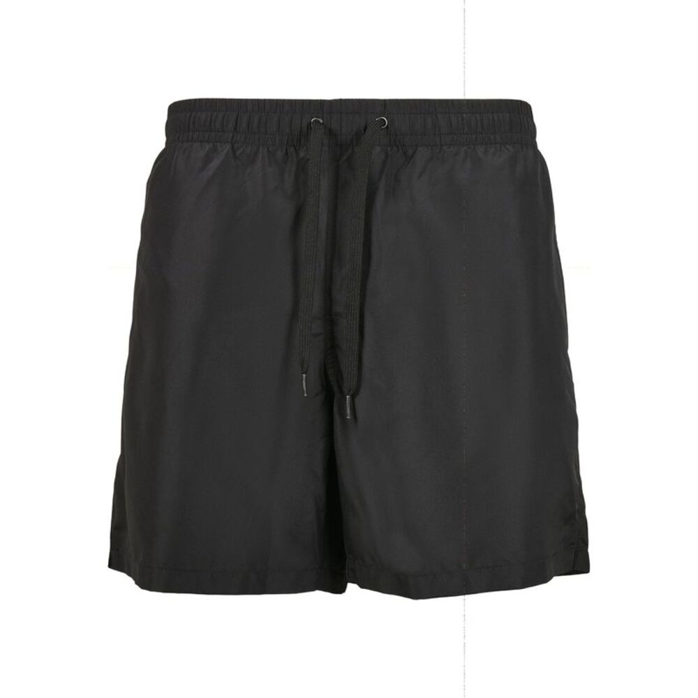 Build Your Brand Mens Recycled Swim Shorts / Black